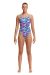 Funkita Ladies Ice Cream Queen Eco Diamond Back One Piece Swimsuit - Blue