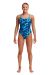 Funkita Ladies Another Dimension Diamond Back One Piece Swimsuit - Blue