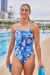 Amanzi Womens Aquaflora Proback One Piece Swimsuit - Multi