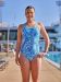 Amanzi Womens Aquarelle Proback One Piece - Blue