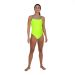 Speedo Womens Solid Tie-Back 1 Piece Swimsuit - Yellow