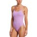 Nike Womens Hydrastrong Solid Lace Up Tie Back One Piece Swimsuit - Pink