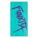 Funkita Tagged Mint Cotton Jacquard Towel - Mint/Purple