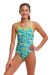 Funkita Girls Ice Slicer Single Strap One Piece Swimsuit - Blue/Green