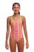 Funkita Girls Poison Pink Single Strap One Piece Swimsuit - Pink/Yellow