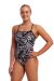 Funkita Ladies Night Flyer Single Strap One Piece Swimsuit - Black/White