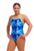 Funkita Girls Dive In Diamond Back One Piece Swimsuit - Blue