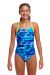 Funkita Girls Pace Racer Diamond Back One Piece Swimsuit - Blue