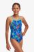 Funkita Girls Paint Press Diamond Back One Piece Swimsuit - Multi