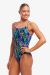 Funkita Ladies Midnight Meadow Diamond Back One Piece Swimsuit - Multi
