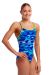 Funkita Ladies Pace Racer Diamond Back One Piece Swimsuit - Blue