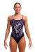 Funkita Ladies Power Shift Diamond Back One Piece Swimsuit - Black/Multi