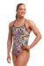 Funkita Ladies Scissor Kick Diamond Back One Piece Swimsuit - Multi