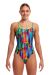 Funkita Ladies The Glitch Diamond Back One Piece Swimsuit - Multi