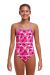 Funkita Girls Ninja Star Strapped In One Piece Swimsuit - Pink/Multi