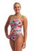 Funkita Ladies Blurred Babe Strapped In One Piece Swimsuit - Multi