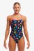 Funkita Ladies Fly Bye Strapped In One Piece Swimsuit - Multi