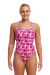 Funkita Ladies Ninja Star Strapped In One Piece Swimsuit - Pink/Multi