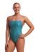 Funkita Ladies Zip Zap Strapped In One Piece Swimsuit - Green/Pink