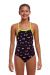 Funkita Girls Eye Spy Tie Me Tight One Piece Swimsuit - Black/White