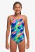 Funkita Girls Streaky Strokes Tie Me Tight One Piece Swimsuit - Multi