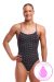 Funkita Ladies Summer Fish Diamond Back Secure One Piece Swimsuit - Black/White/Pink