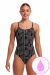 Funkita Ladies Up The Ladder Diamond Back Secure One Piece Swimsuit - Black/White