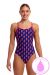 Funkita Ladies Flash Diamond Back Secure One Piece Swimsuit - Navy/Red
