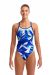 Funkita Ladies Blue Ascent Diamond Back One Piece Swimsuit - Blue