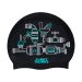 Funky Trunks Pooped Swim Cap - Black