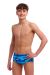 Funky Trunks Boys Pace Racer Sidewinder Trunks - Blue