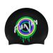 Way Funky Poppy Long Swim Cap - Black/Multi
