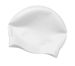 AK Adult Wrinkle Free Silicone Swimming Cap - White