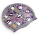 Swimzi Christmas Penguins Silver Swim Cap - Silver