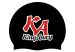 Kingsbury Aquarius Club Logo Only Swimming Cap - Black/Red/White