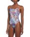 Nike Womens Lace Up Tie Back One Piece Swimsuit - Red