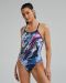 TYR Womens Transient Crosscut Tieback Swimsuit - Navy/Multi