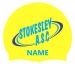 Stokesley Yellow 3pk Club Logo + Name Swimming Cap - Yellow/Blue