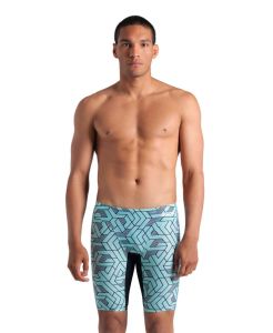 Arena Mens Escape Swim Jammer - Black/Water/Blue/Multi