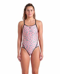 Arena Womens Dices Super Fly Back Swimsuit - Pink Multi/Black