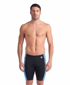 Arena Mens Ducks Swim Jammer - Black/Turquoise Multi