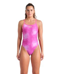Arena Womens Printed Allover Swimsuit - Pink/Multi