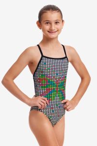 Funkita Girls Snow Flyer Strapped In One Piece Swimsuit
