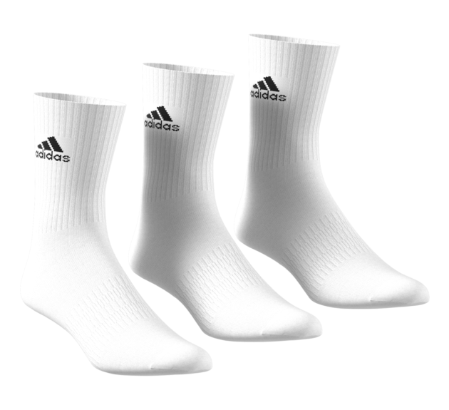 Adidas Cushioned Crew Socks 3 Pairs - White | Footwear | Aqua Slides ...