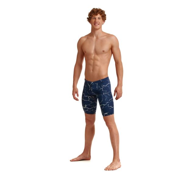 Funky Trunks Mens Silver Lining Jammer (ft37m70967) in Navy/Silver