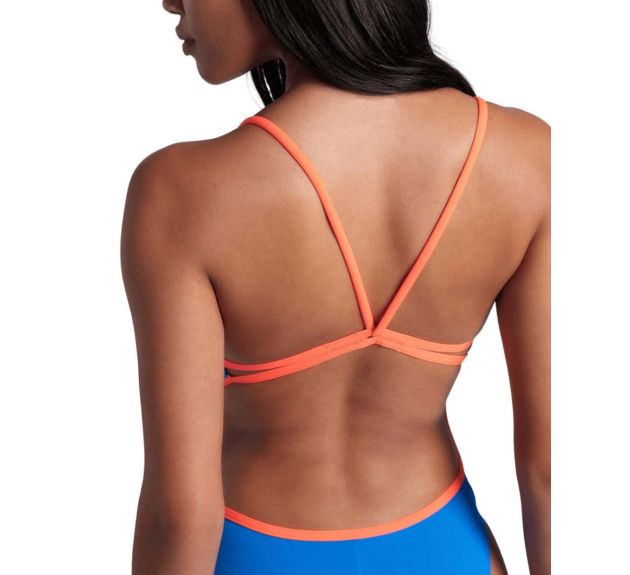 Orange and blue swimsuit hot sale