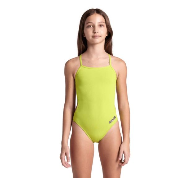 Arena Girls Solid Team Challenge Swimsuit Soft Green Girls Swimsuits