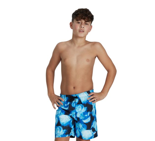 Speedo Boys Printed Leisure 15 Watershort Black Blue Swimwear Sale