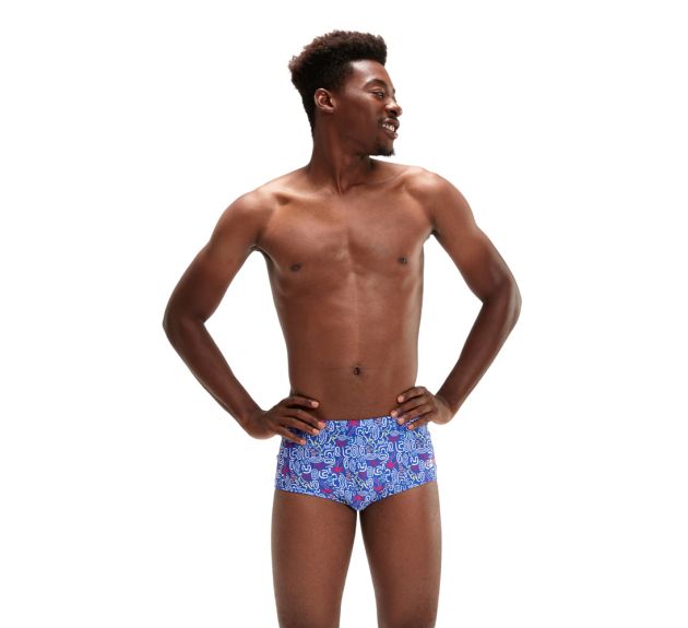 Speedo Mens Jump Around 17cm Club Training Allover Digital Brief