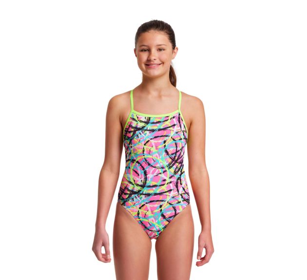 Funkita Girls Donut Delight Tie Me Tight One Piece Multi
